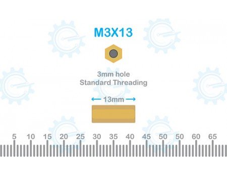 Brass Stud M3X13