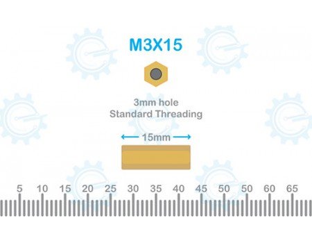Brass Stud M3X15 Brass Stud M3X15