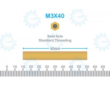 Brass Stud M3X40 Brass Stud M3X40