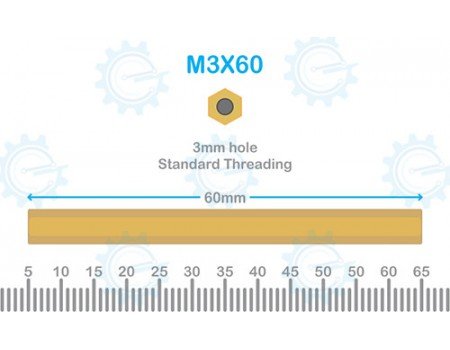 Brass Stud M3X60 Brass Stud M3X60