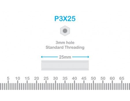 Nylon Standoff 3X25 Nylon Standoff 3X25