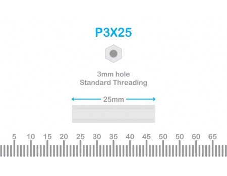 Nylon Standoff 3X25