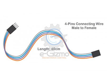 Male to Female 4-Pins Connecting Wire 40cm