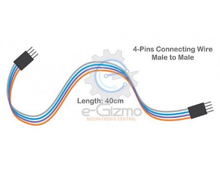Male to Male 4-Pins Connecting Wire 40cm Male to Male 4-Pins Connecting Wire 40cm