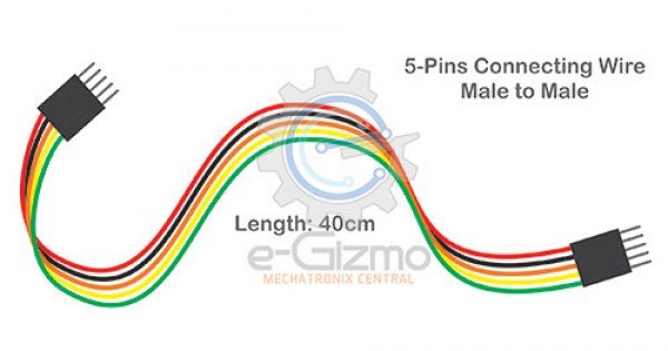 Male to Male 5-Pins Connecting Wire 40cm