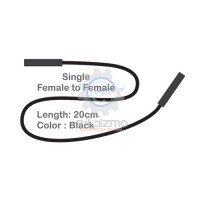 Female to Female Single Connecting Wire 20cm Black