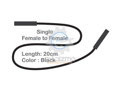 Female to Female Single Connecting Wire 20cm Black