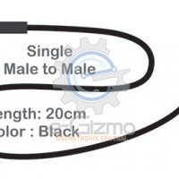 Male to Male Single Connecting Wire 20cm Black Male to Male Single Connecting Wire 20cm Black