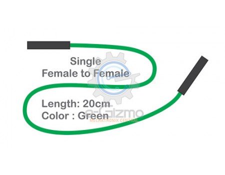 Female to Female Single Connecting Wire 20cm Green Female to Female Single Connecting Wire 20cm Green