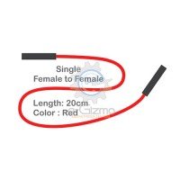 Female to Female Single Connecting Wire 20cm Red