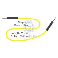 Male to Male Single Connecting Wire 20cm Yellow
