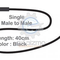 Male to Male Single Connecting Wire 40cm Black Male to Male Single Connecting Wire 40cm Black
