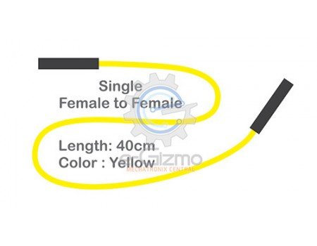 Female to Female Single Connecting Wire 40cm Yellow