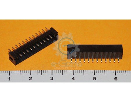 12-Pins Shrouded Male Header 2mm Pitch