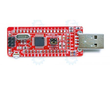 gizDuino Mini USB with ATmega168 (without Pins)