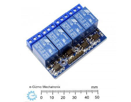 4ch 12V Relay Module Optocoupler Input