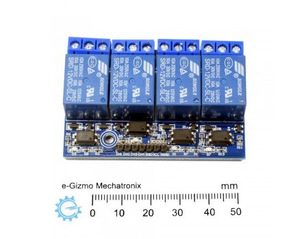 4ch 12V Relay Module Optocoupler Input