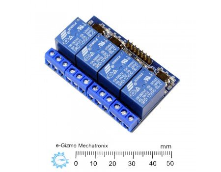 4ch 12V Relay Module Optocoupler Input