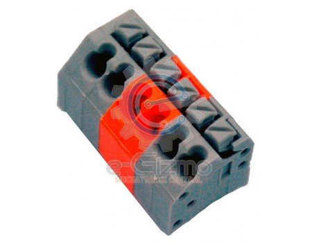 400V 6 Way Terminal Block Orange, Gray