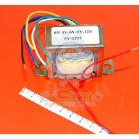 Transformer 3V-6V-9V-12V  220VAC