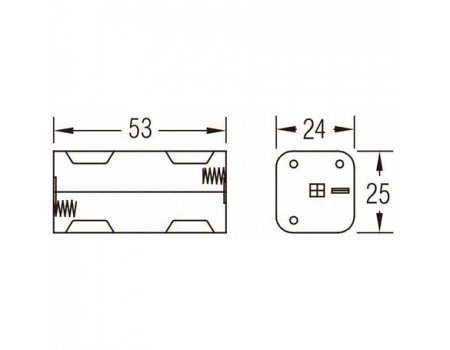 4-slots Size AAA Battery Holder BH-443 4-slots Size AAA Battery Holder BH-443