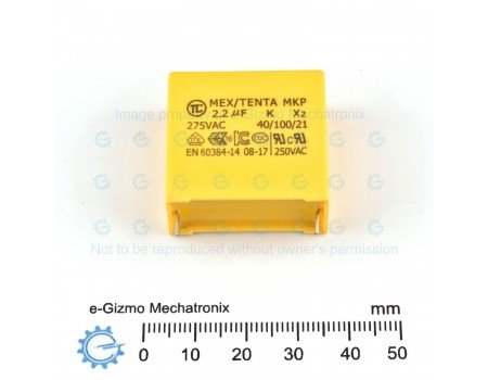 MEX TENTA 2.2uF 275VAC MKP MKP61 Class X2 RFI Suppression MEX TENTA 2.2uF 275VAC MKP MKP61 Class X2 RFI Suppression