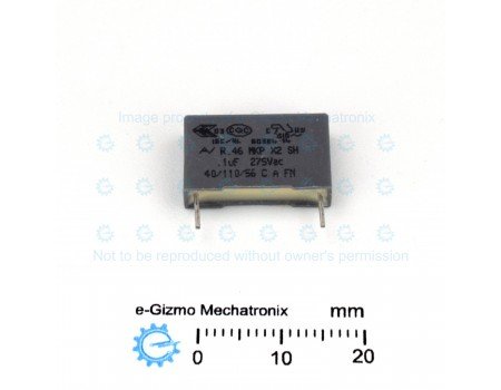 Kemet 0.1uF 275VAC MKP R46 Class X2 RFI Suppression