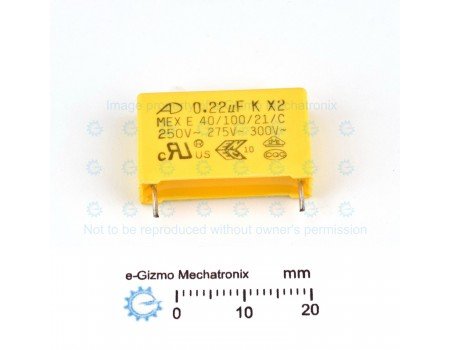 AD 0.22uF 250VAC MKP MEX Class X2 RFI Suppression AD 0.22uF 250VAC MKP MEX Class X2 RFI Suppression