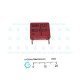 WIMA 220nF 0.22uF 630VDC MKS 4 Series PET Capacitor WIMA 220nF 0.22uF 630VDC MKS 4 Series PET Capacitor