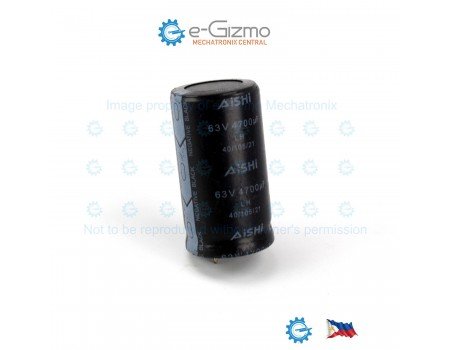 Aishi 4700uF 63V LH Series General Purpose Capacitor 105C Snap Pins