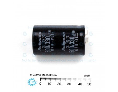 Rubycon 330uF/500V 105C Snap in Horizontal Mount MXH Series Rubycon 330uF/500V 105C Snap in Horizontal Mount MXH Series