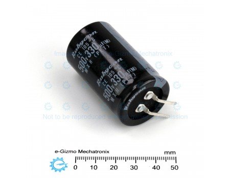 Rubycon 330uF/500V 105C Snap in Horizontal Mount MXH Series