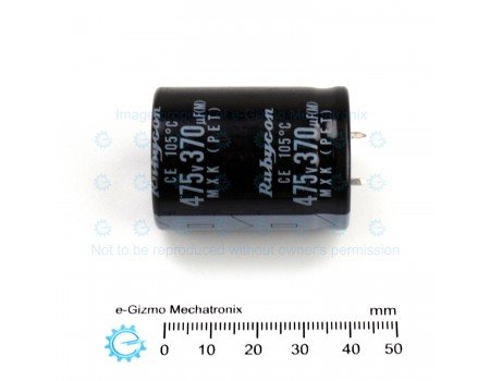Rubycon 370uF/475V 105C Snap in MXK Series Rubycon 370uF/475V 105C Snap in MXK Series
