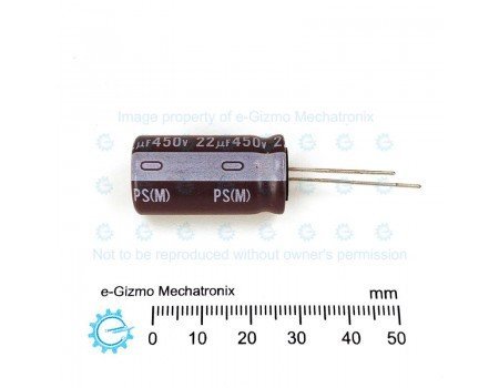 Nichicon 22uF 450V PS Series Low Impedance ESR 105C Nichicon 22uF 450V PS Series Low Impedance ESR 105C