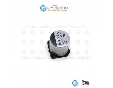 Nichicon 47uF 63V 105C SMD Electrolytic Capacitor UUX Series Nichicon 47uF 63V 105C SMD Electrolytic Capacitor UUX Series