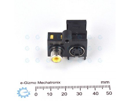 SMK 4-pin mini DIN + SPDT SW with RCA Jack PC Mount SMK 4-pin mini DIN + SPDT SW with RCA Jack PC Mount