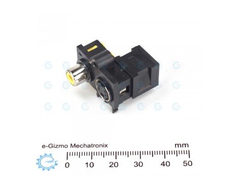 SMK 4-pin mini DIN + SPDT SW with RCA Jack PC Mount SMK 4-pin mini DIN + SPDT SW with RCA Jack PC Mount