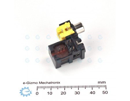 SMK 4-pin mini DIN + SPDT SW with RCA Jack PC Mount SMK 4-pin mini DIN + SPDT SW with RCA Jack PC Mount