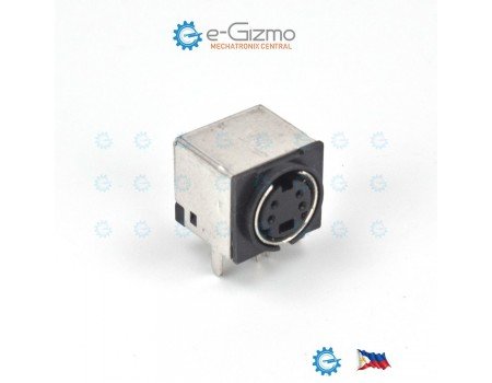 4-pins Shielded Mini DIN Female socket THT 4-pins Shielded Mini DIN Female socket THT