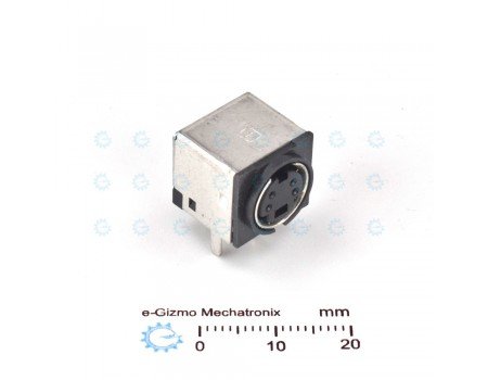 4-pins Shielded Mini DIN Female socket THT 4-pins Shielded Mini DIN Female socket THT