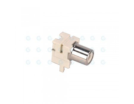 White PCB Mount RCA Socket Jack PC Solderable White PCB Mount RCA Socket Jack PC Solderable