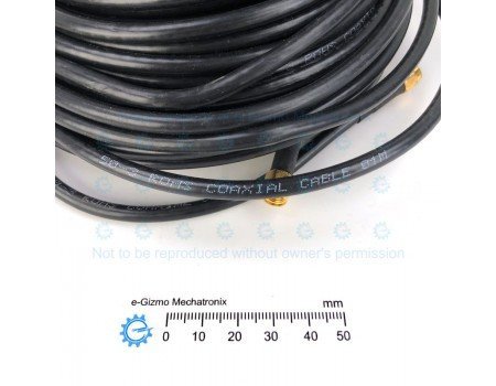 RG58 50-3 RF Coaxial Cable with SMA (Male) Terminations 15M RG58 50-3 RF Coaxial Cable with SMA (Male) Terminations 15M
