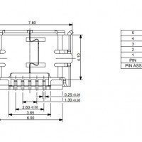 Molex MicroUSB socket 5-pins Female 0473460001 Molex MicroUSB socket 5-pins Female 0473460001