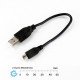 Short USB Cable Type A to micro 20cm Black for Charging and Dev boards Short USB Cable Type A to micro 20cm Black for Charging and Dev boards