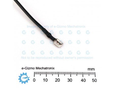 AWG18 x 130mm Wire with 4.8mm Female Spade Termination Black AWG18 x 130mm Wire with 4.8mm Female Spade Termination Black