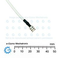 AWG18 x 130mm Wire with 4.8mm Female Spade Termination White AWG18 x 130mm Wire with 4.8mm Female Spade Termination White