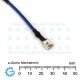 AWG18 x 50mm Wire with 4.8mm and 6.3mm Female Spade Termination Blue AWG18 x 50mm Wire with 4.8mm and 6.3mm Female Spade Termination Blue