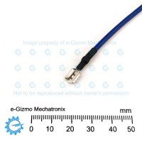 AWG18 x 50mm Wire with 4.8mm and 6.3mm Female Spade Termination Blue AWG18 x 50mm Wire with 4.8mm and 6.3mm Female Spade Termination Blue
