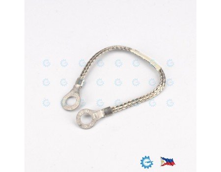 Copper Braided Earth Ground Lead with Ring Connector Termination Copper Braided Earth Ground Lead with Ring Connector Termination