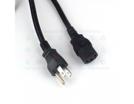 Volex Heavy Duty AC Power Cord NEMA 5-15P to C13 3M 15A 3CxAWG14 Volex Heavy Duty AC Power Cord NEMA 5-15P to C13 3M 15A 3CxAWG14